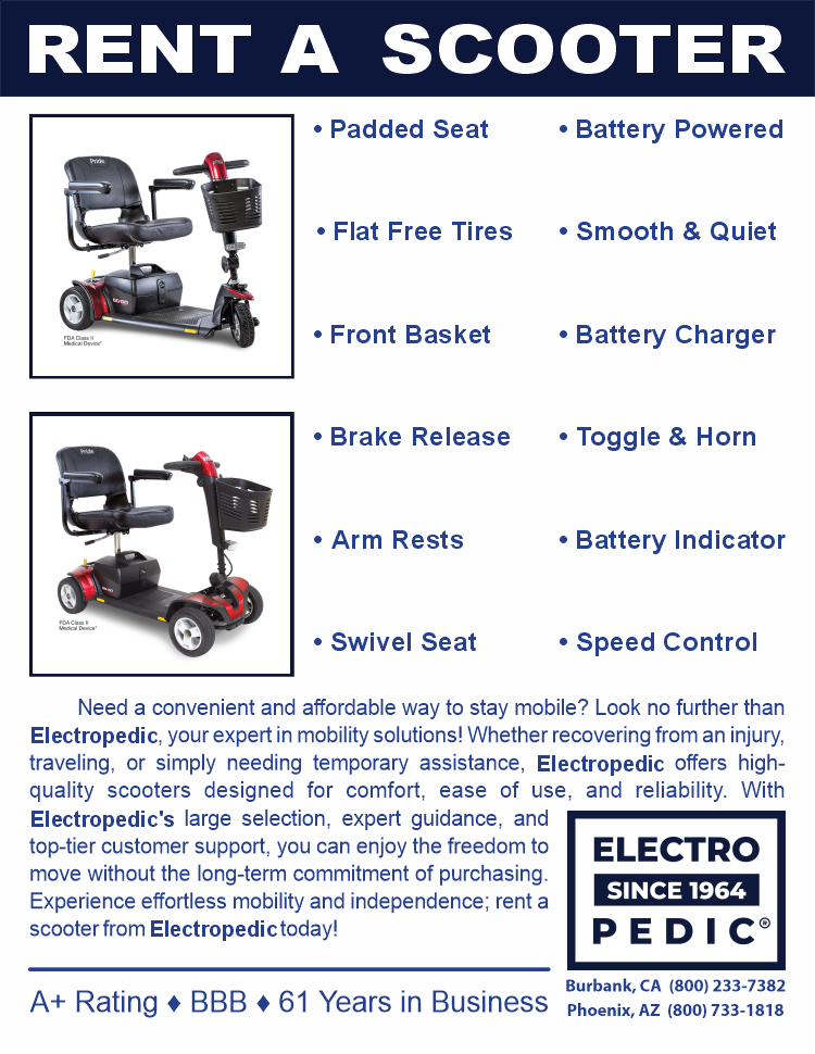 Surprise Rent a Pride GoGo Electric Scooter